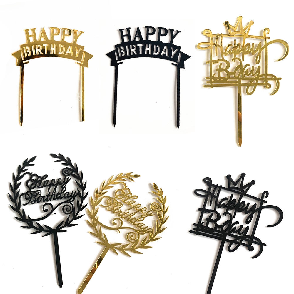 Topper cắm trang trí bánh kem hình dáng đa dạng