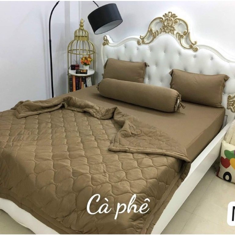 TRỌN BỘ CHĂN GA GỐI THUN HÀN QUỐC MÁT LẠNH MÀU TRƠN ĐƠN GIẢN