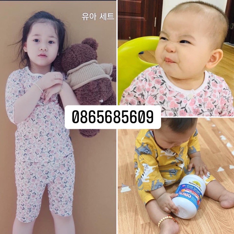 Bộ moimoln lửng cotton giấy bé trai/ gái