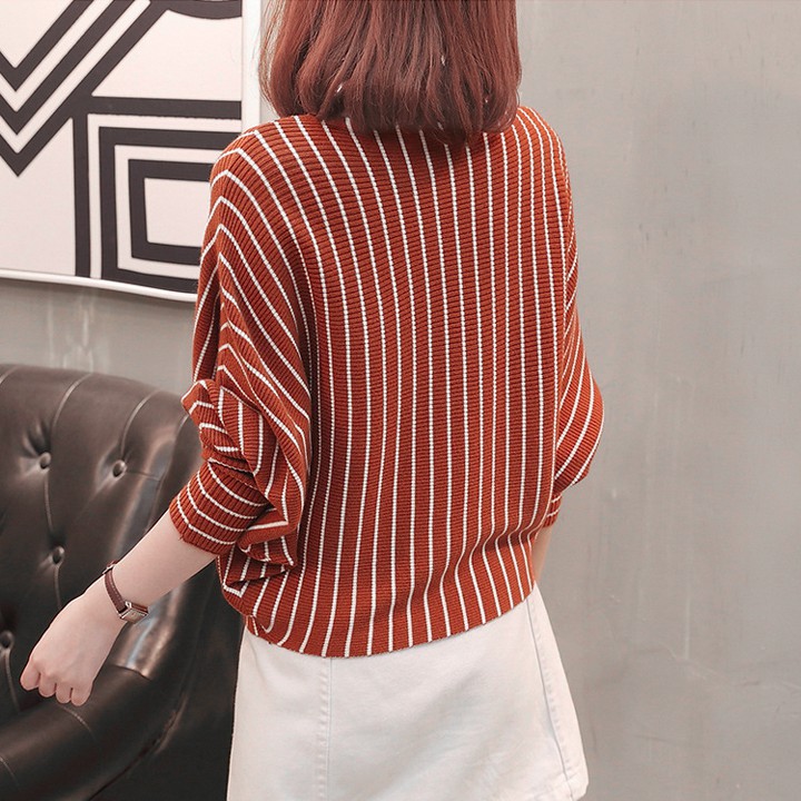 Áo len nữ đẹp dáng form rộng phối sọc big size | BigBuy360 - bigbuy360.vn