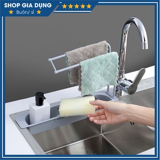 Kệ Để Đồ Rửa Chén Bát Đa Năng Có Chỗ Treo Khăn Thông Minh Giao Màu Ngẫu Nhiên - Khay Để Đồ Rửa Chén Bát