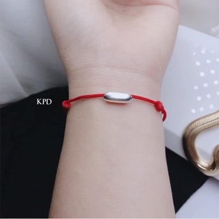 Dây chỉ đỏ hạt gạo bạc