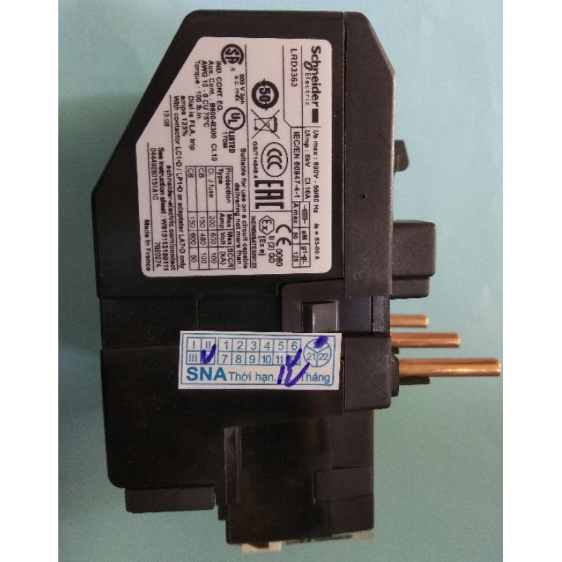 RELAY NHIỆT LRD3363 - D 63-80A SCHNEIDER