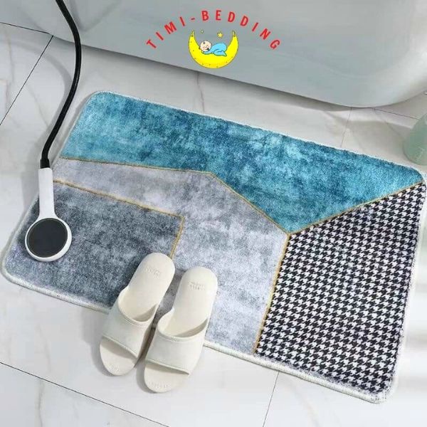 Thảm lau chân chống nước Vintage – Thảm chùi chân thấm nước mẫu mới, hiện đại - Timibedding