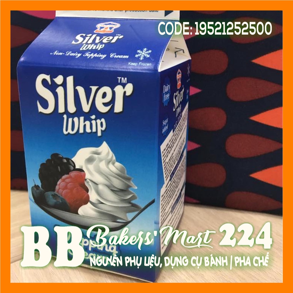 💥 HỎA TỐC 💥 Kem TOPPING trang trí bánh SILVER WHIP - Hộp 500gr