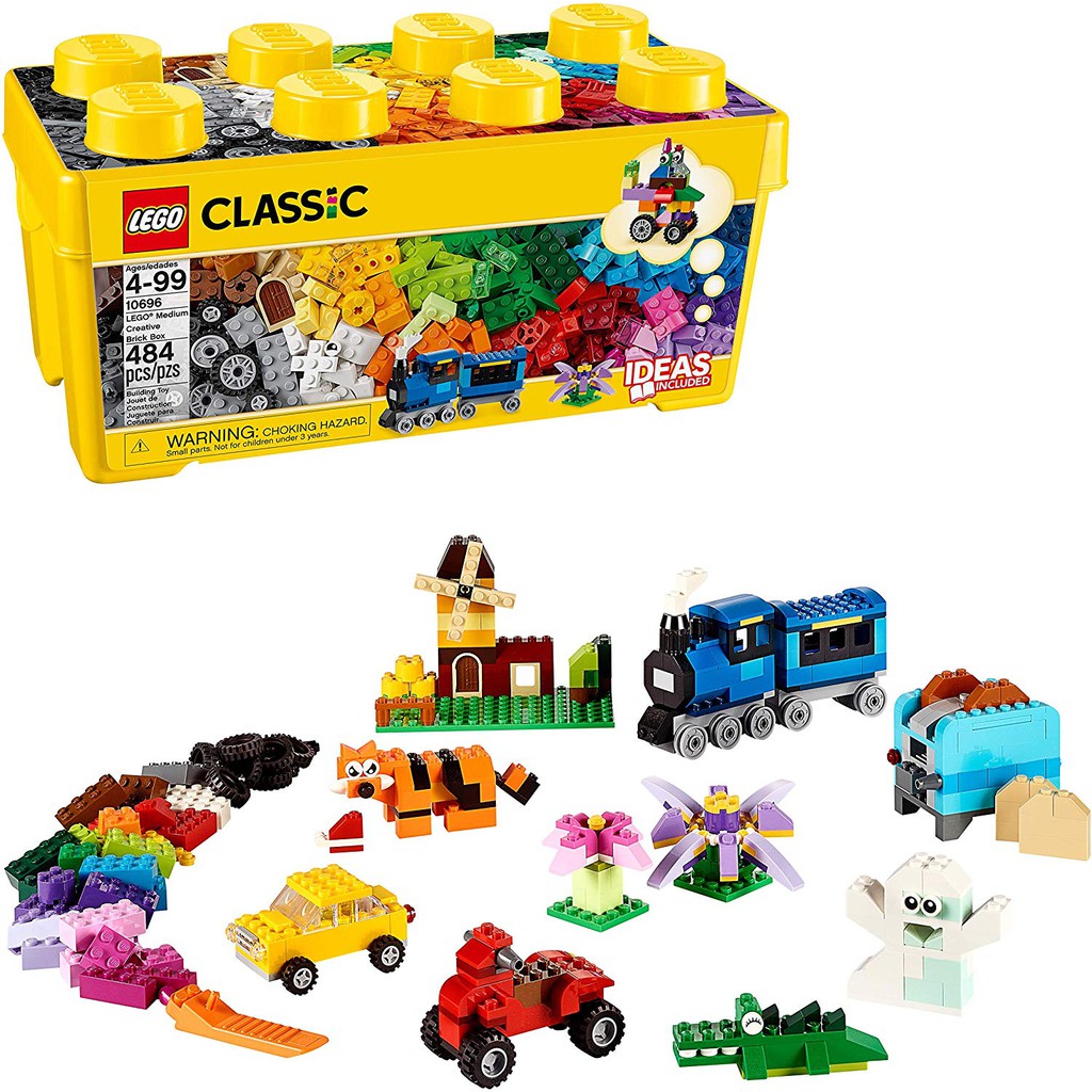 LEGO Classic 10696 (1,05kg, 484 Mảnh Ghép) Thùng Gạch Sáng Tạo Cỡ Trung