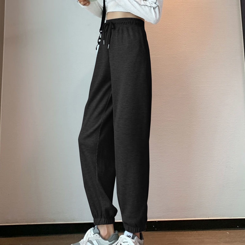 IELGY Quần Thể Thao Nữ Dáng Rộng Màu Xám