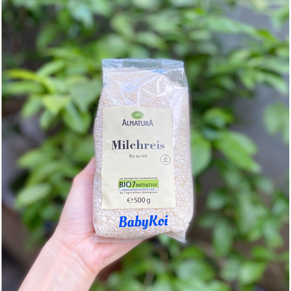 Gạo Sữa hữu cơ dmBio và Ener Milch Reis Đức 500G nấu cháo cho bé (Date 2024)