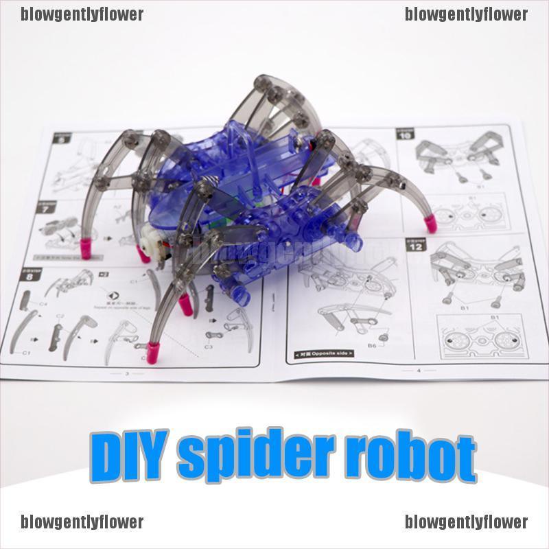 Blowgentlyflower Science and technology small production invented spider robot diy experiment toy BGF