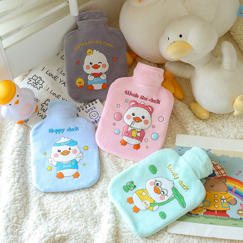 Túi sưởi ấm chườm nóng giữ ấm tay chân dung tích 350ml, Túi chườm sưởi ấm giữ nhiệt giảm đau bụng kinh cho nữ