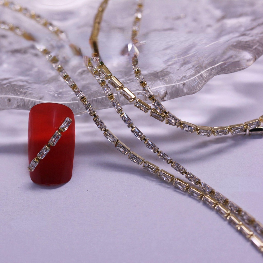 [Hàng mới về] Chuỗi dây xích trang trí móng tay thời trang dành cho nữ