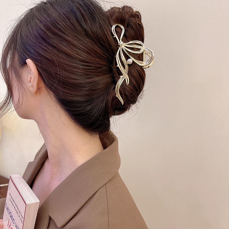 Kẹp Tóc Hợp Kim Màu Vàng / Bạc Phong Cách Hàn Quốc Thời Trang Mùa Hè Mới 2022