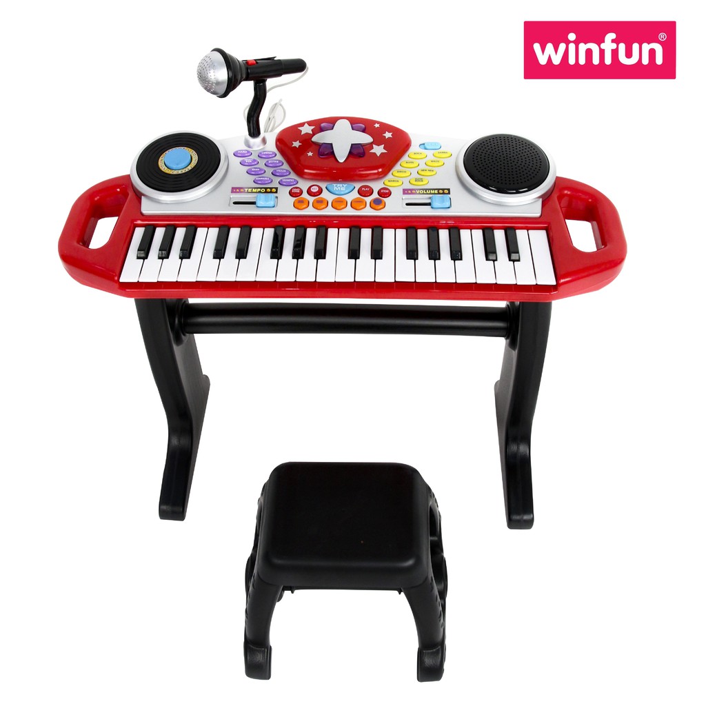 Đàn organ kèm mic thu âm và bàn DJ Winfun 2068 - Đồ chơi phát triển năng khiếu âm nhạc, thẩm âm cho bé