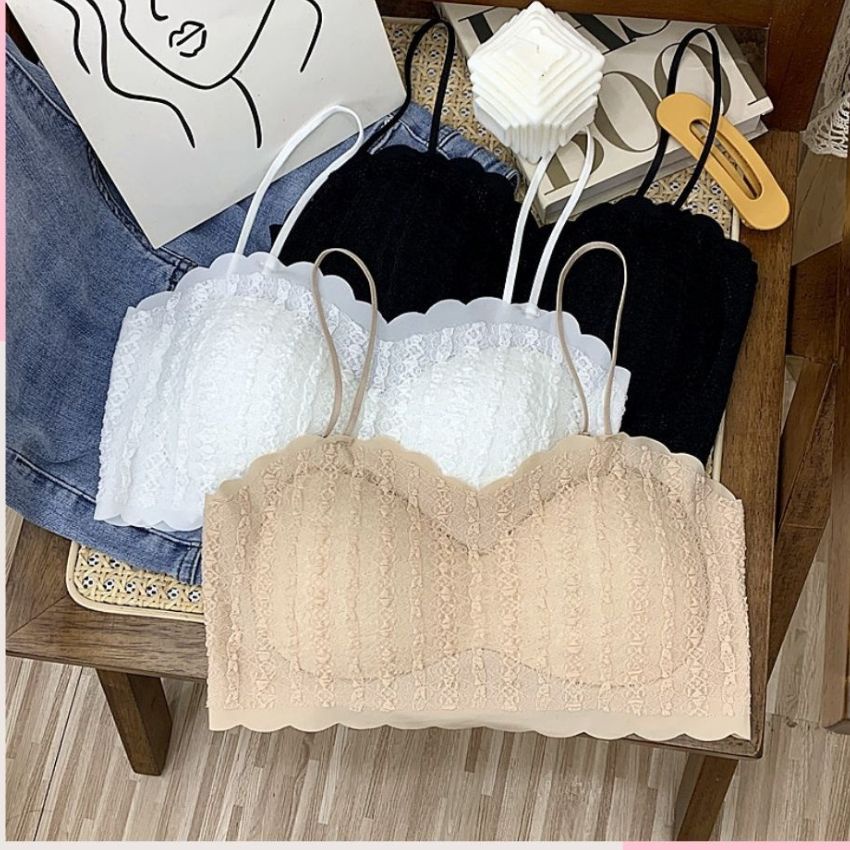 Áo bra nữ, Bra kiểu Bralette ren 2 dây sexy, áo lót su mềm mại không gọng mặc mát đẹp và gợi cảm B8985