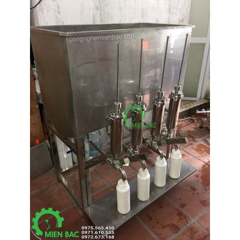 Máy chiết rót 4 vòi thủ công - chiết dung dịch lỏng