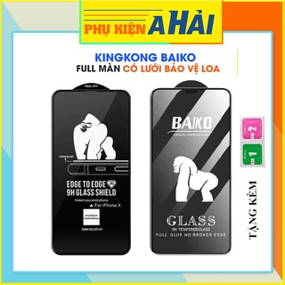 Kính cường iphone KingKong Baiko full màn iphone 7plus x xs xsmax 11 12 13 pro max promax 11promax 12promax 13promax