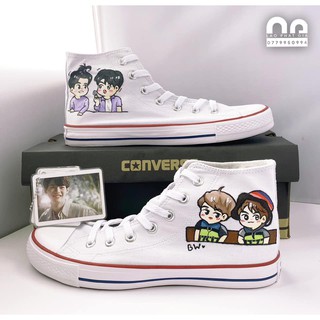 Giày vẽ tay loại cv_brightwin_cổ cao