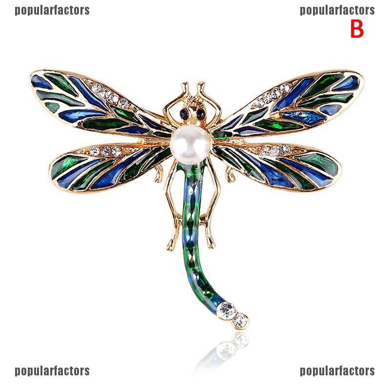 Trâm Cài Áo Hình Chuồn Chuồn Đính Đá Phong Cách vintage