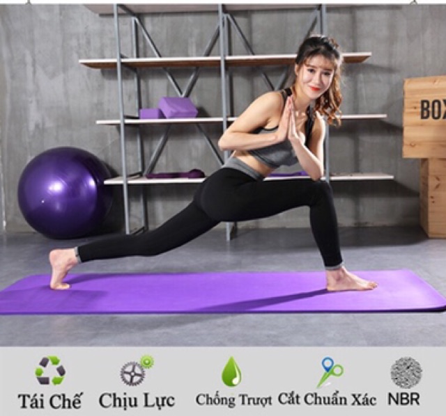 Thảm Tập YOGA 10mm Cao Su Non NBR Nguyên Khối cao cấp