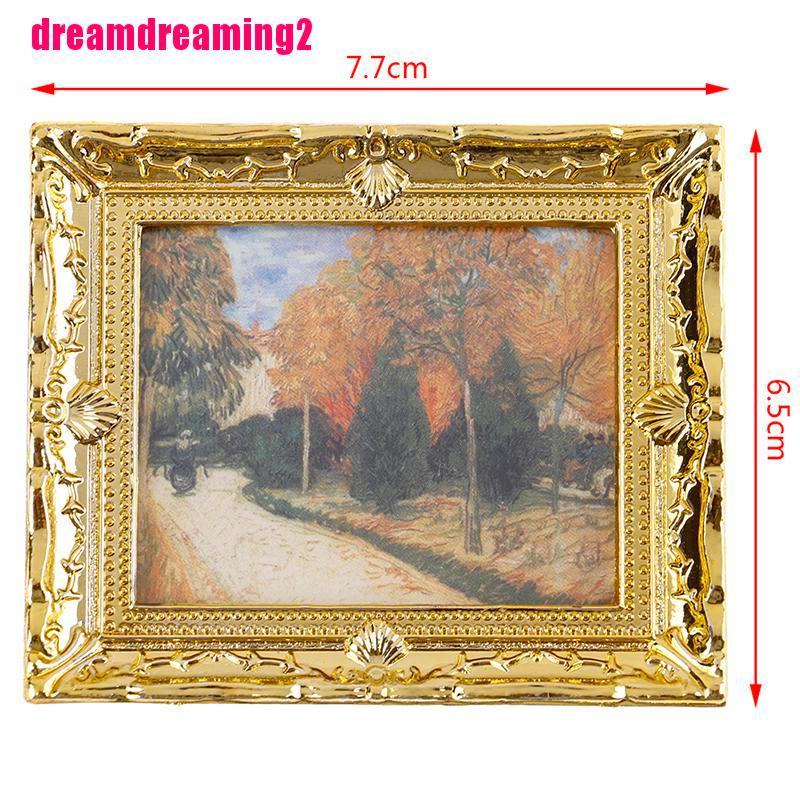 Mô Hình Tranh Sơn Dầu mini Tỉ Lệ 1: 1 Dùng Để Trang Trí Nhà Búp