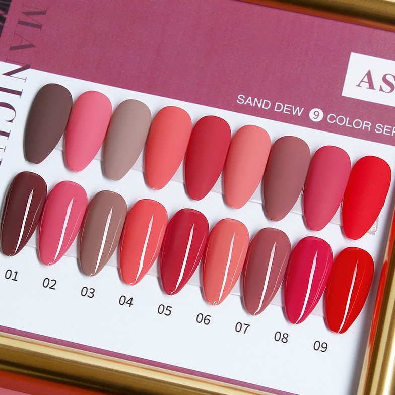Sơn gel AS RED | Mã ASL | Màu Đậu Đỏ