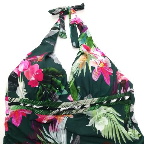 Đồ bơi nữ La Blanca cổ yếm xanh lá in hoa LB8KD84 ( TH8926 ) | BigBuy360 - bigbuy360.vn