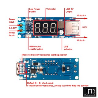 Mạch Hạ Áp Hiển Thị Led Cổng USB 5V-2A