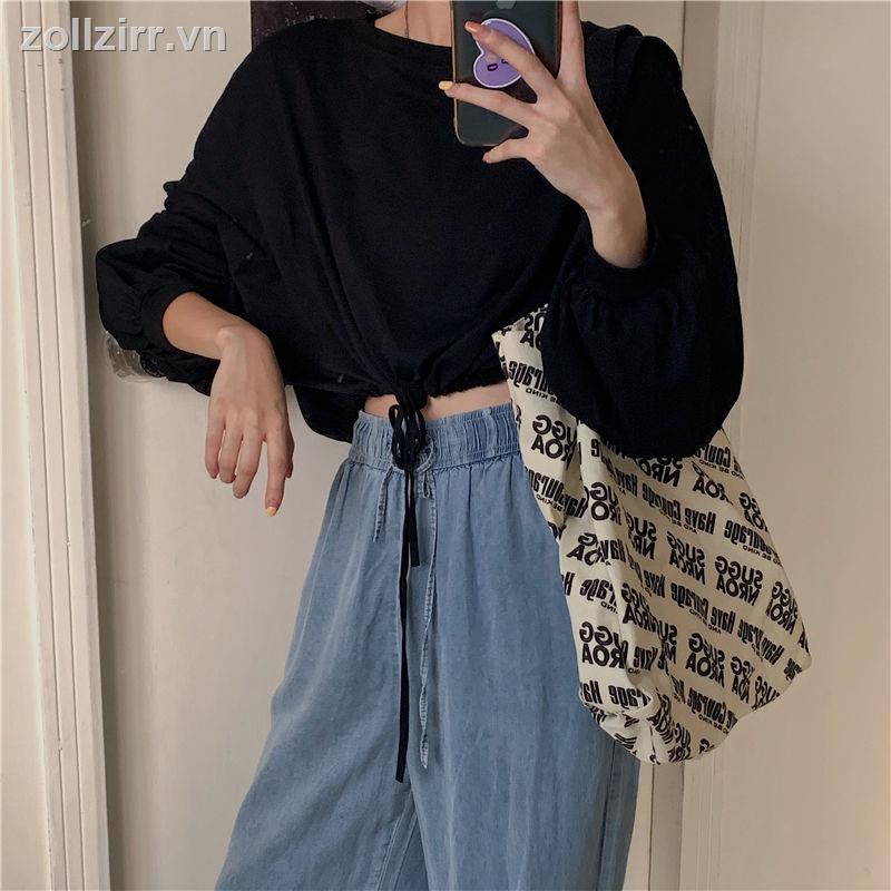 🌈Amour✨áo croptop áo kiểu áo kiểu nữ áo ống Áo Thun Tay Dài Màu Trắng Phong Cách Hàn Quốc Dành Cho Nữ | BigBuy360 - bigbuy360.vn