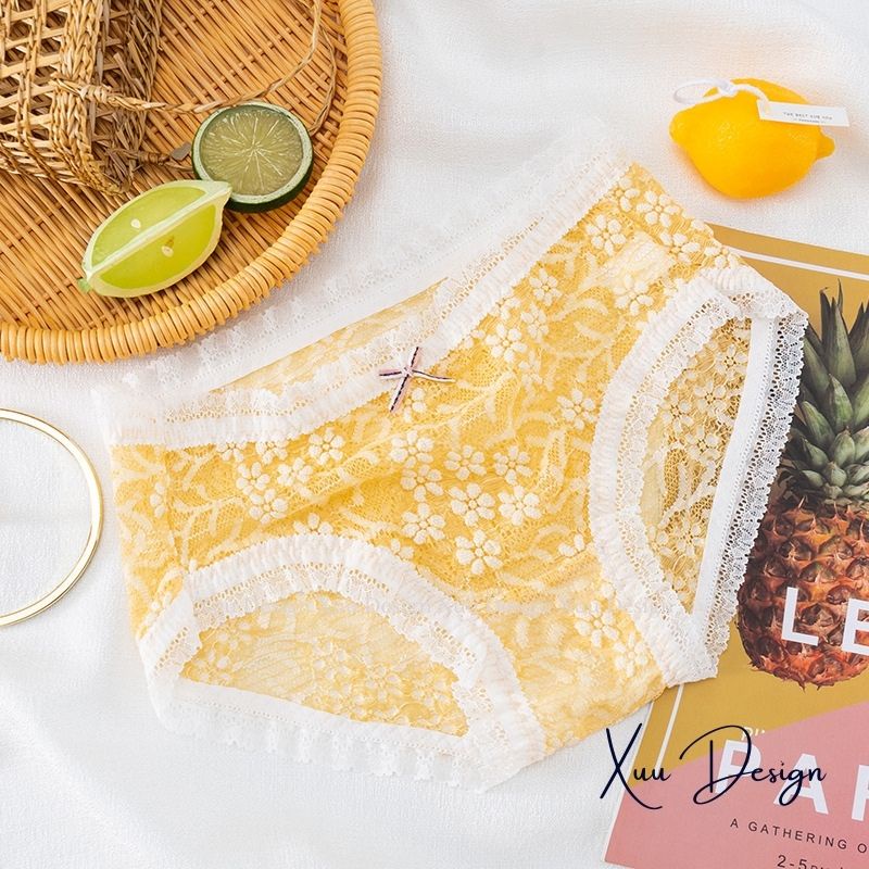 Quần lót nữ Wexuu quần lót ren thêu hoa cao cấp, ren xuyên thấu thông thoáng gợi cảm - QC114