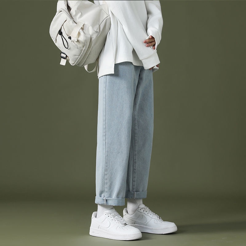 Quần jean baggy nam ống suông, quần bò nam form baggy TR01 hot trend 2022