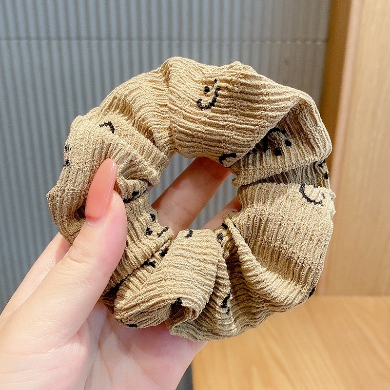 Dây buộc tóc co giãn hình mặt cười thời trang Hàn Quốc