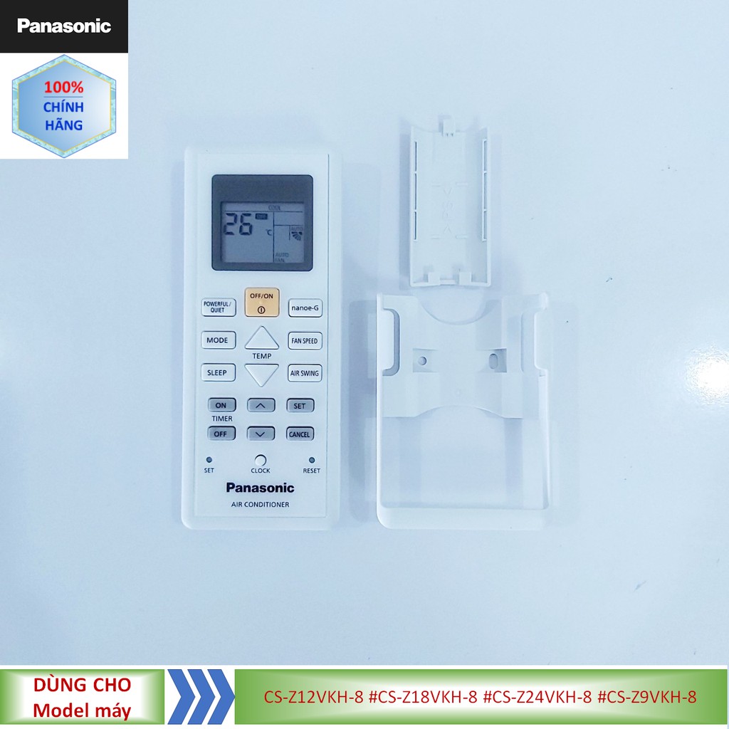 Phụ kiện [Remote chính hãng] Điều khiển điều hòa Panasonic model CS-Z12VKH-8 #CS-Z18VKH-8 #CS-Z24VKH-8 #CS-Z9VKH-8