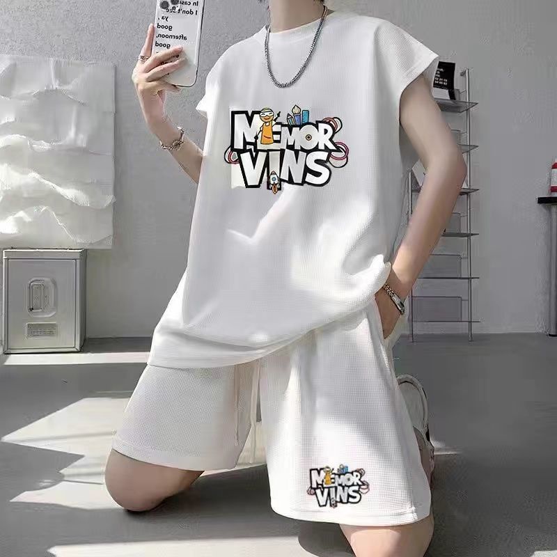 Set Áo Thun Sát Nách Và Quần Short Thời Trang Thể Thao Mùa Hè Cho Nam