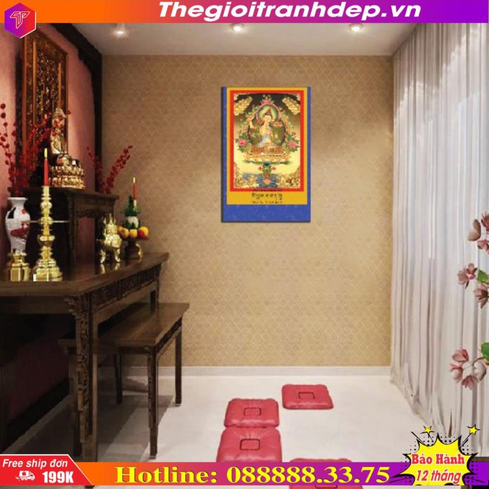 Tranh Văn Thù Sư Lợi Bồ Tát tranh thangka Tây Tạng VST-41, tranh thờ phật