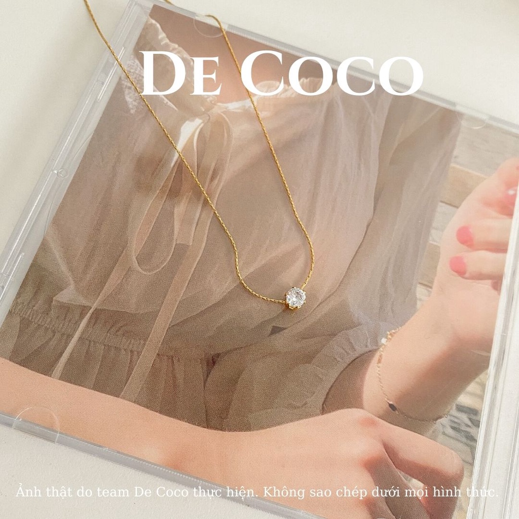 [KHÔNG ĐEN GỈ] Vòng cổ titan basic Saphire De Coco decoco.accessories