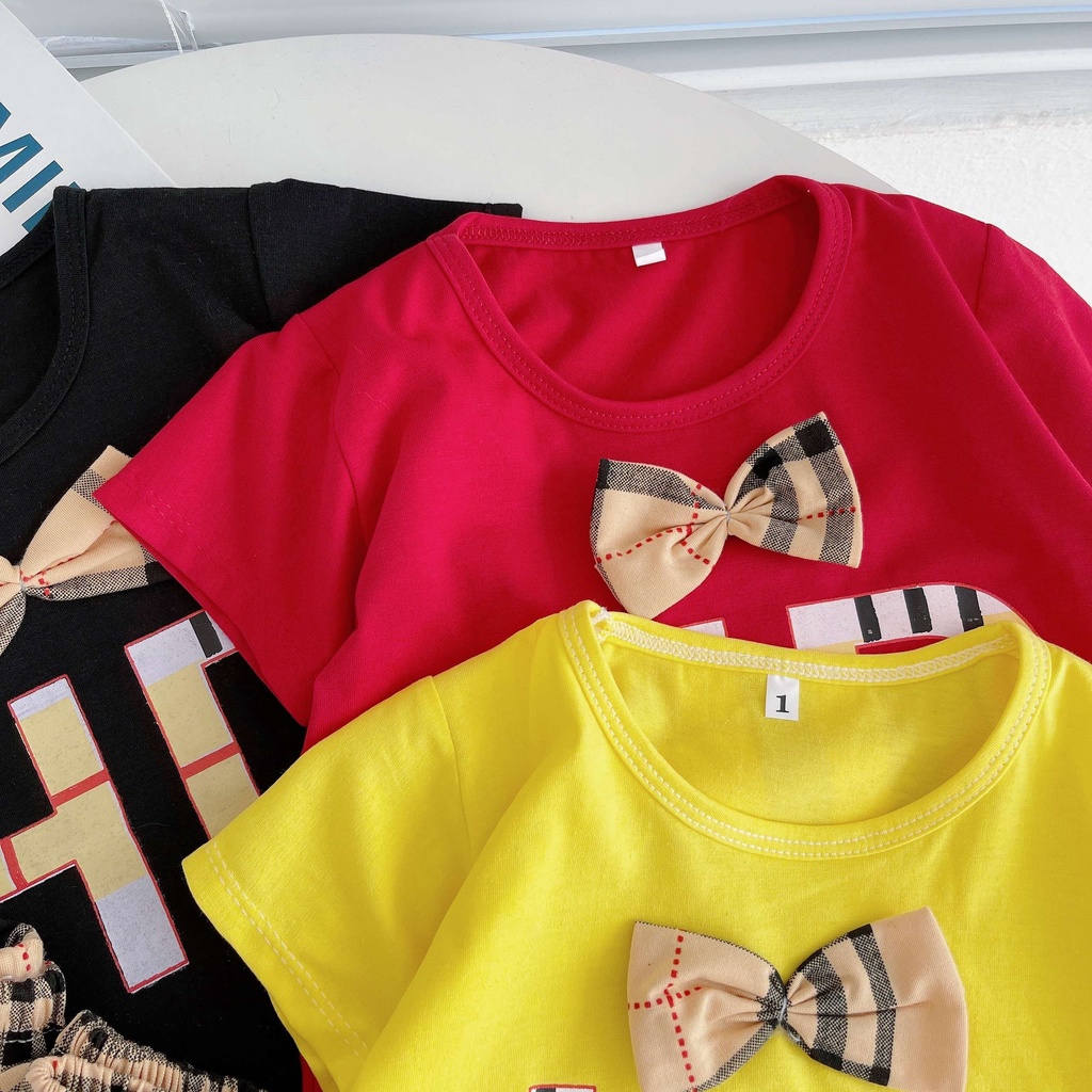 Đồ Bộ Hè Cho Bé Trai, Bộ Cộc Tay Nơ HD Công Tử Chất Cotton Cao Cấp Cho Bé Từ 8-18kg sâu shop