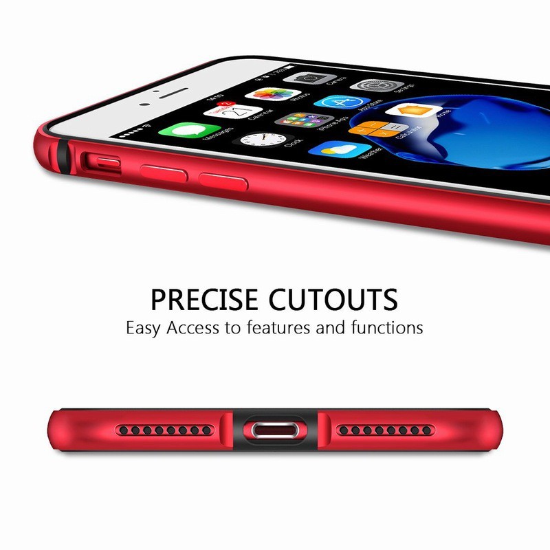 Ốp điện thoại silicon khung kim loại chống sốc dành cho iPhone 7 Plus 8 8Plus 7Plus Ốp lưng | BigBuy360 - bigbuy360.vn