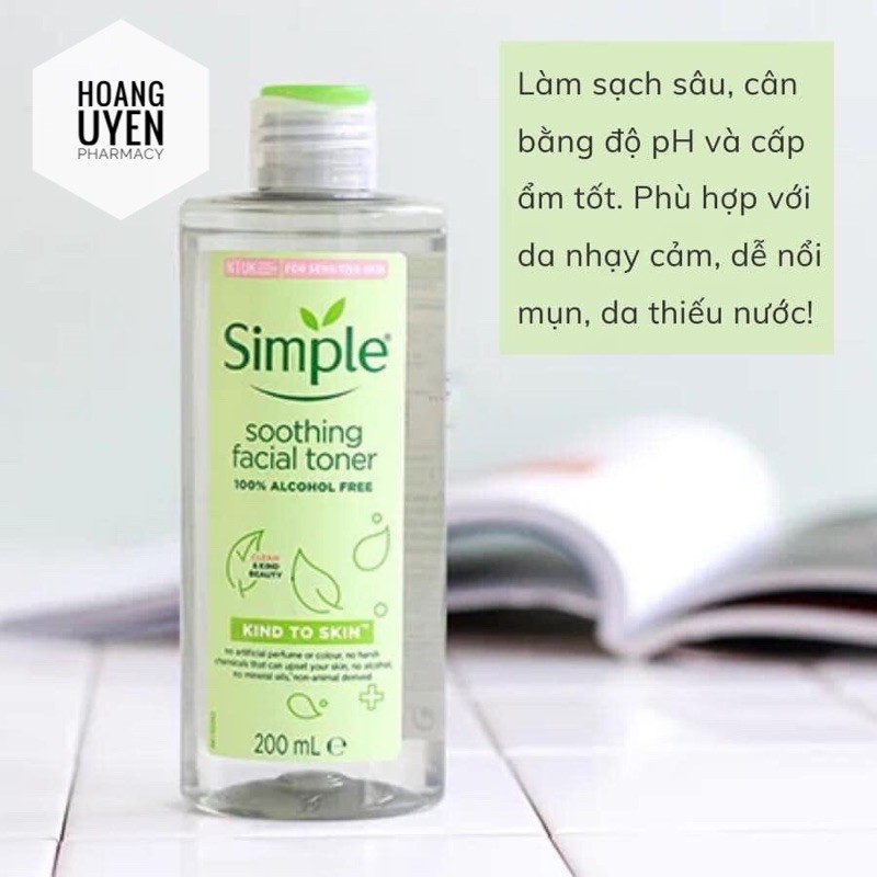 Toner Simple Soothing Facial Kind to Skin 200ml | BigBuy360 - bigbuy360.vn