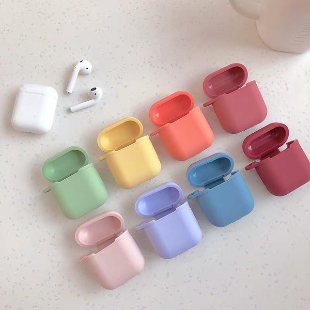 Vỏ bảo vệ tai nghe Airpod 1,2 _ Tặng Kèm Móc - Ốp Đựng Tai Nghe bluetooth airpods case airpods chống bẩn