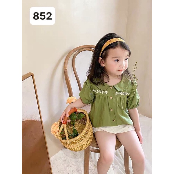 Set áo đũi thêu + quần BG