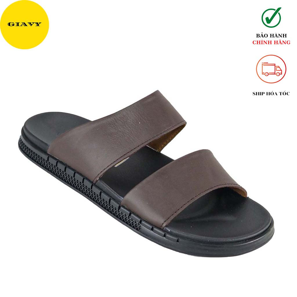 Dép da nam quai nhị thời trang 7086/3 - GIÀY GIAVY
