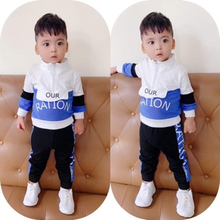 Bộ thể thao nỉ da cá cho bé cực chất