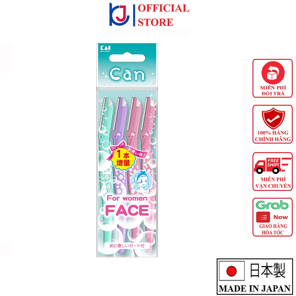 Dao cạo lông mặt Kai Can Face set 3 chiếc