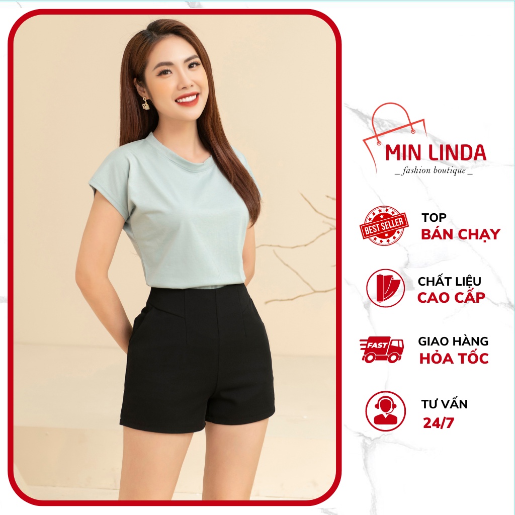 Áo Thun Trơn, Áo Phông Ngắn Tay Nữ, Chất Liệu Cao Cấp, Siêu Tôn Dáng  -  Min.Linda Shop