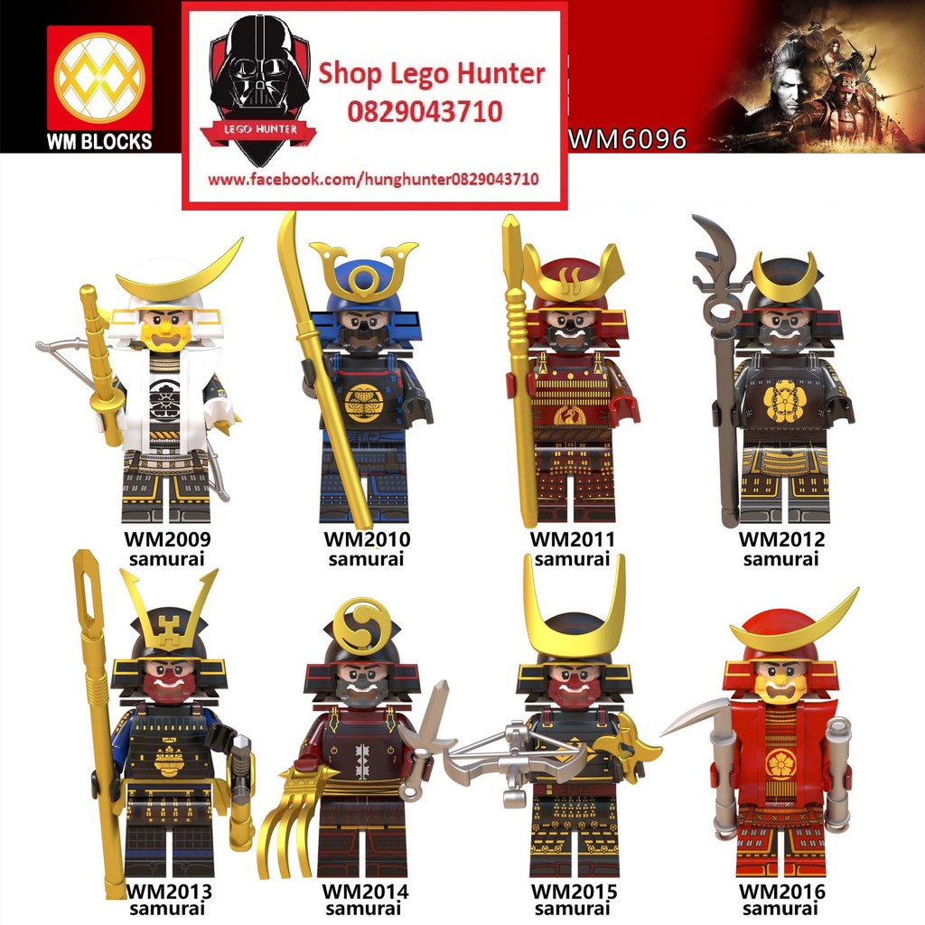 [Mã TOYDEC hoàn 20K xu đơn 50K] Lego WM 6096 Minifigures Chiến binh võ sĩ đạo samurai - tướng quân shogun Nhật Bản