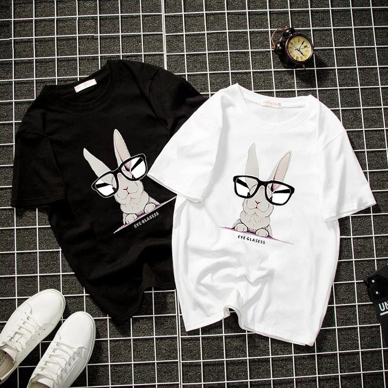 Áo thun nam nữ thỏ bác học form rộng vải dày mịn 2020T2847