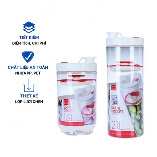 Hộp muối dưa cà có lưới chèn lock&lock interlock inl412w inl413 dung tích 1300l 2100l