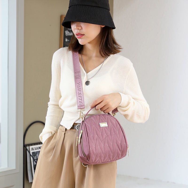 Ba Lô Vải Oxford Thêu Họa Tiết Chống Nước Đa Năng Thời Trang Cho Nữ