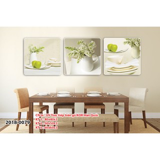 Tranh Treo Tường 3D Phòng Ăn, Tranh Treo Tường Đẹp In Trực Tiếp Trên Gỗ Nhập Khẩu, Chất Lượng Cao