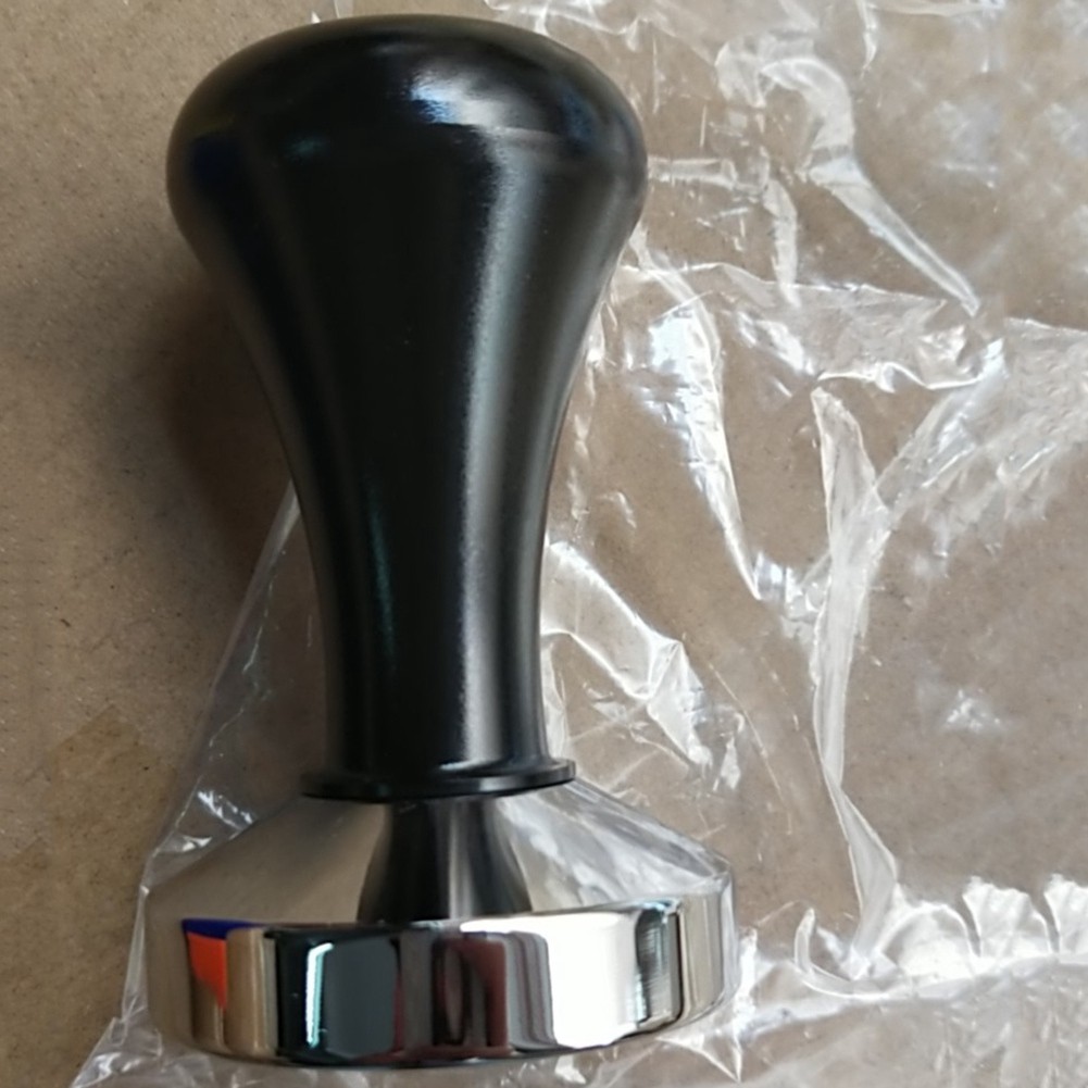 51 MM Espresso Coffee Tamper Black Coffee Tamper Machine Press Flat Base Barista Accessories Coffee Bean Press